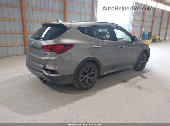 5XYZWDLAXHG413339 2017 HYUNDAI SANTA FE SPORT Серебряный Задняя правая четверть