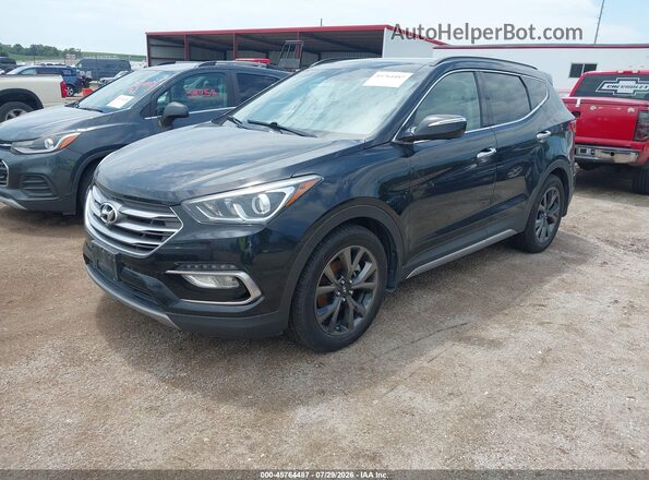 5XYZWDLAXHG464128 2017 HYUNDAI SANTA FE SPORT Черный Передняя левая четверть