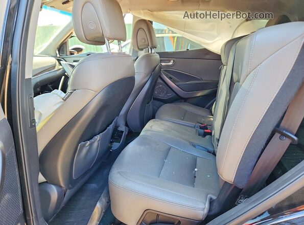 5XYZWDLAXHG485562 2017 HYUNDAI SANTA Black Vista de los asientos traseros