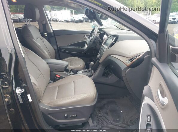 5XYZWDLAXJG504682 2018 HYUNDAI SANTA FE SPORT Black Вид салону спереду