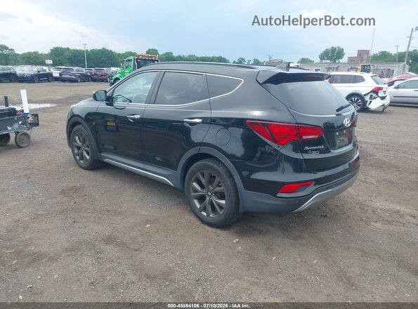 5XYZWDLAXJG504682 2018 HYUNDAI SANTA FE SPORT Black Задня ліва чверть