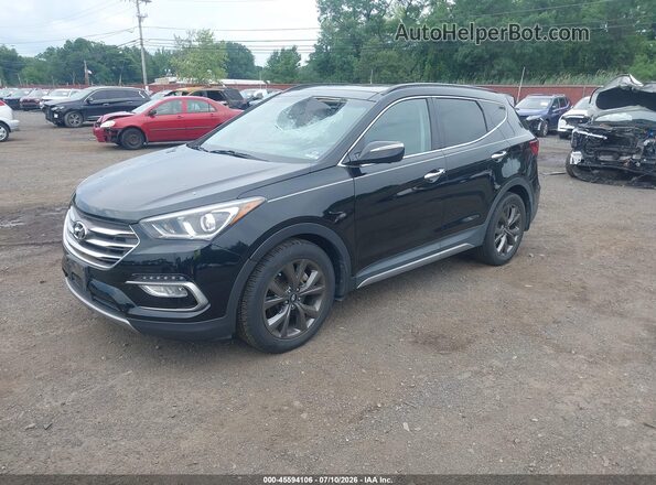 5XYZWDLAXJG504682 2018 HYUNDAI SANTA FE SPORT Black Передня ліва чверть