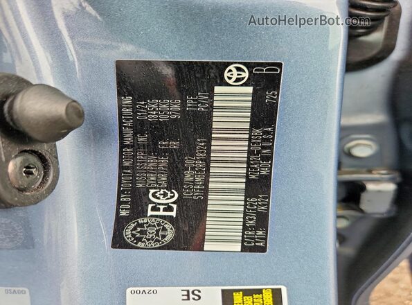 5YFB4MBE2RP183241 2024 TOYOTA COROLLA Blue Շարժիչի բաժամունքի տեսք