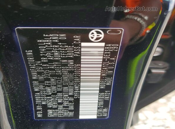 5YFB4MCE0RP200276 2024 TOYOTA COROLLA Black Engine compartment view
