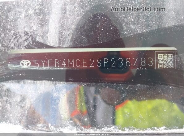 5YFB4MCE2SP236783 2025 TOYOTA COROLLA Белый Вид подкапотного пространства