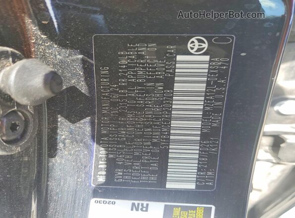5YFB4MCE7RP203708 2024 TOYOTA COROLLA Black Vista de la etiqueta del VIN