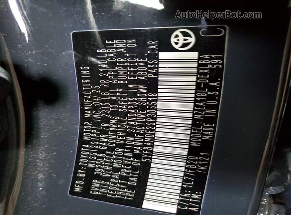5YFB4MDE2SP305518 2025 TOYOTA COROLLA Charcoal Widok komory silnika