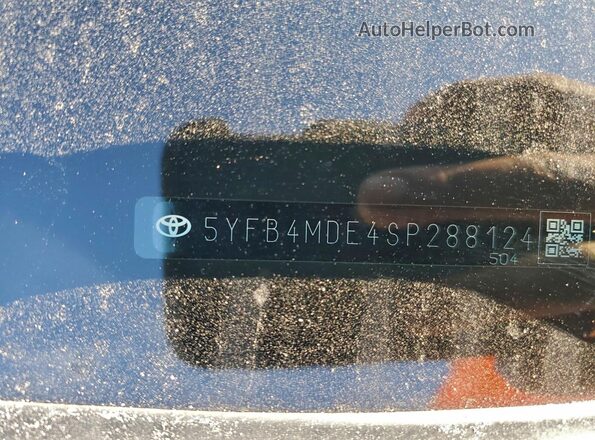 5YFB4MDE4SP288124 2025 TOYOTA COROLLA White Շարժիչի բաժամունքի տեսք
