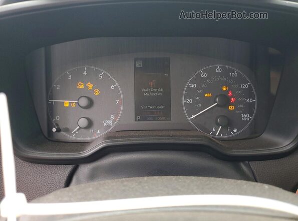 5YFB4MDE4SP314446 2025 TOYOTA COROLLA Black Vista del cuadro de instrumentos