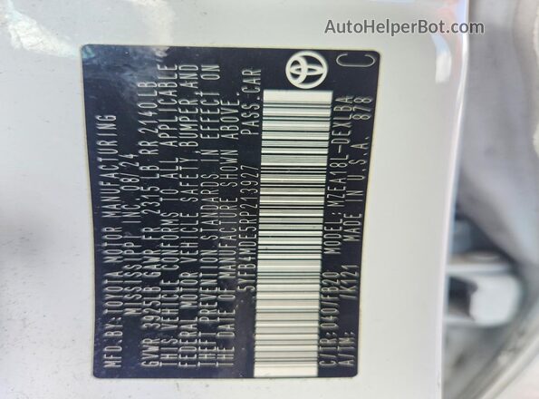 5YFB4MDE5RP213927 2024 TOYOTA COROLLA White Engine compartment view