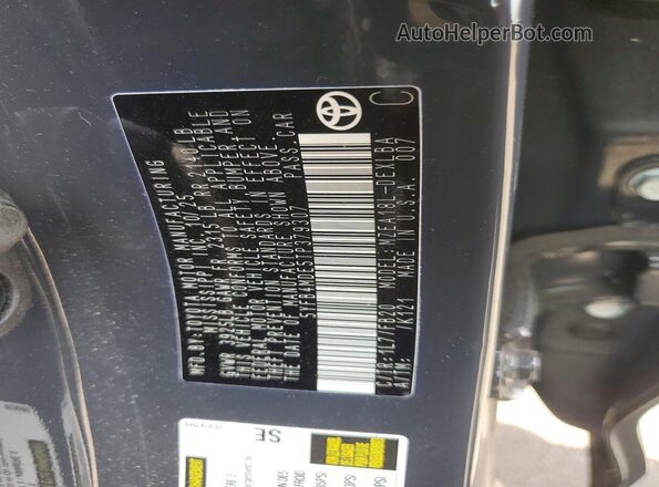 5YFB4MDE5TP379307 2026 TOYOTA COROLLA Gray Vista de la etiqueta del VIN