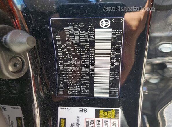 5YFB4MDE6TP365965 2026 TOYOTA COROLLA Black Vista del compartimento del motor