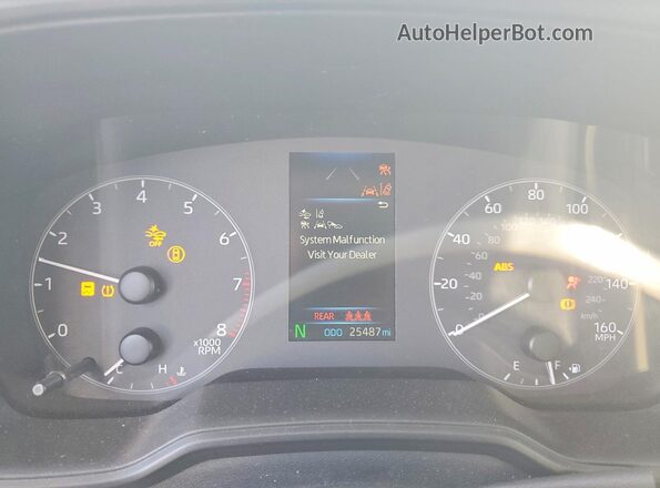 5YFB4MDE7PP008803 2023 TOYOTA COROLLA Gray ხელსაწყოთა პანელის ხედი