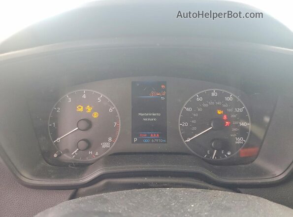 5YFB4MDE7SP238589 2025 TOYOTA COROLLA Gray ხელსაწყოთა პანელის ხედი