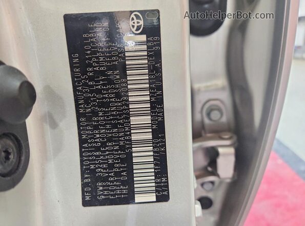5YFB4MDE7SP282088 2025 TOYOTA COROLLA Серебряный Вид подкапотного пространства