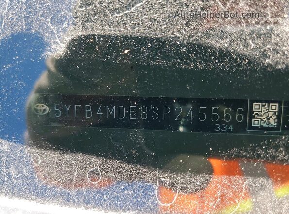 5YFB4MDE8SP245566 2025 TOYOTA COROLLA White ძრავის განყოფილების ხედი