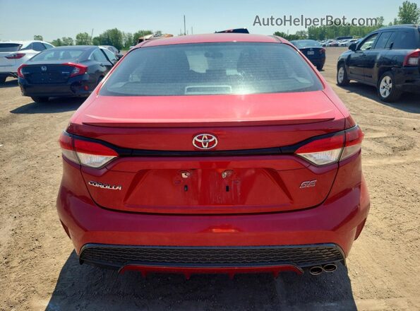 5YFB4RBE6LP004395 2020 TOYOTA COROLLA Red Rear view