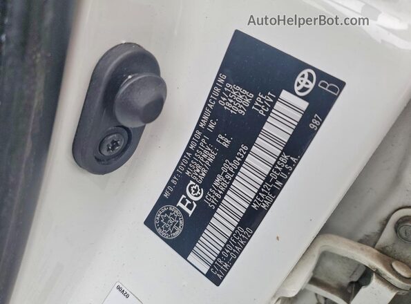 5YFB4RBE9LP004326 2020 TOYOTA COROLLA White Widok komory silnika