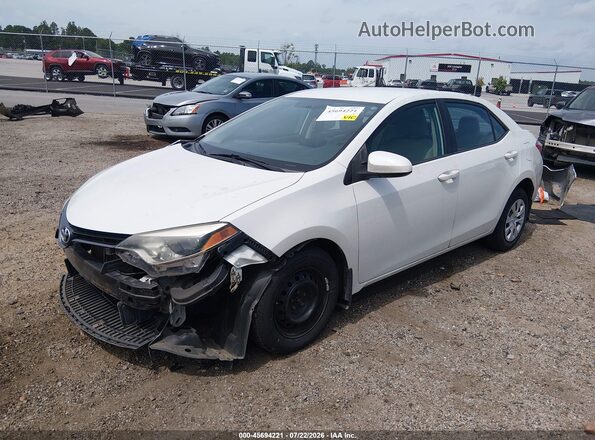 5YFBPRHE0GP435741 2016 TOYOTA COROLLA White Przód lewy