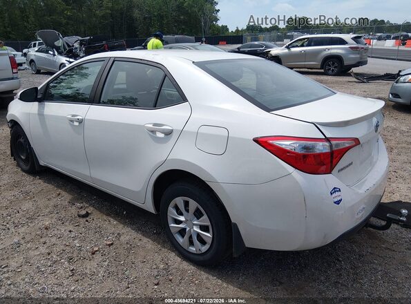 5YFBPRHE0GP435741 2016 TOYOTA COROLLA White Tył lewy