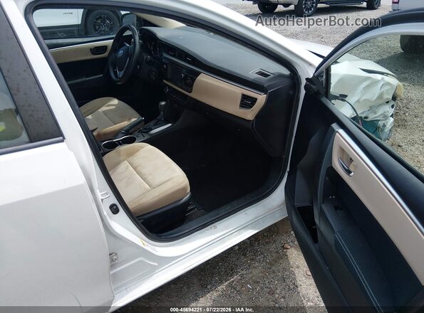 5YFBPRHE0GP435741 2016 TOYOTA COROLLA White Widok wnętrza z przodu