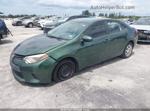5YFBPRHE8GP429699 2016 TOYOTA COROLLA Green Front left