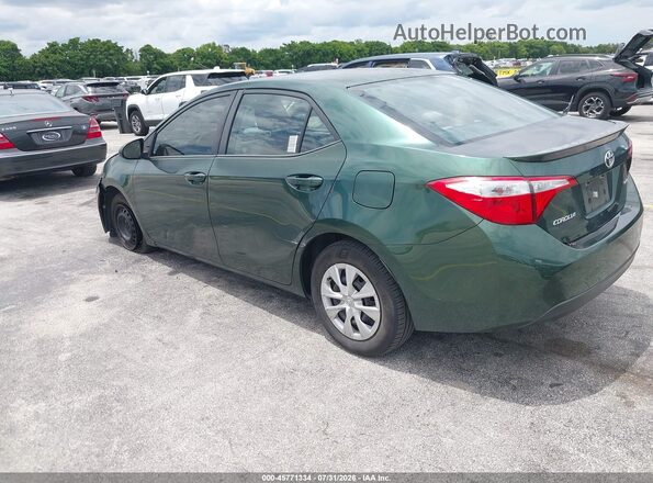 5YFBPRHE8GP429699 2016 TOYOTA COROLLA Green Rear left