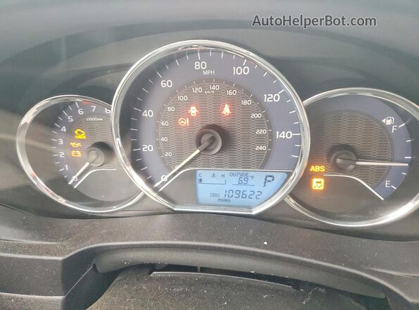 5YFBURHE1GP539079 2016 TOYOTA COROLLA White Instrument cluster view