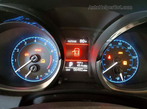 5YFBURHE2GP474100 2016 TOYOTA COROLLA Silver Instrument cluster view