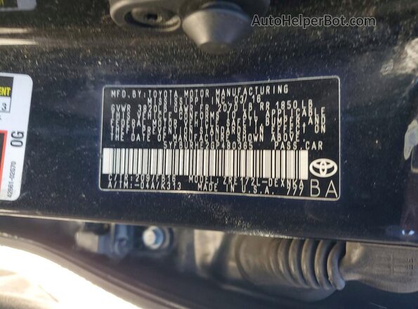 5YFBURHE2GP480365 2016 TOYOTA COROLLA Black Widok naklejki z numerem VIN