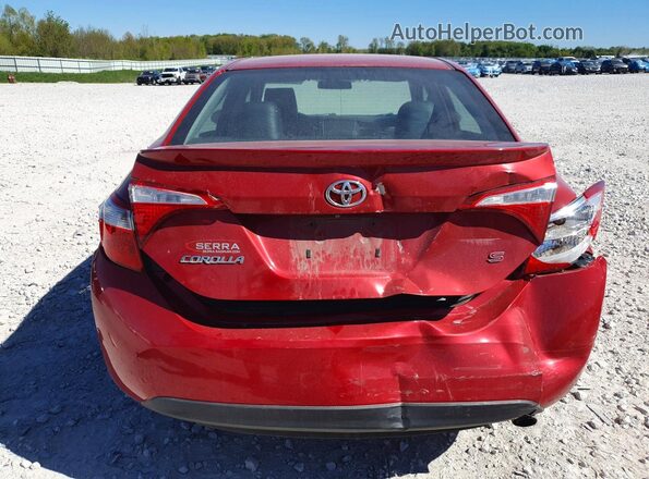 5YFBURHE2GP482374 2016 TOYOTA COROLLA Red Вид ззаду