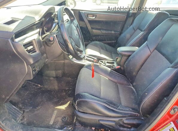 5YFBURHE2GP482374 2016 TOYOTA COROLLA Red Вид салону спереду