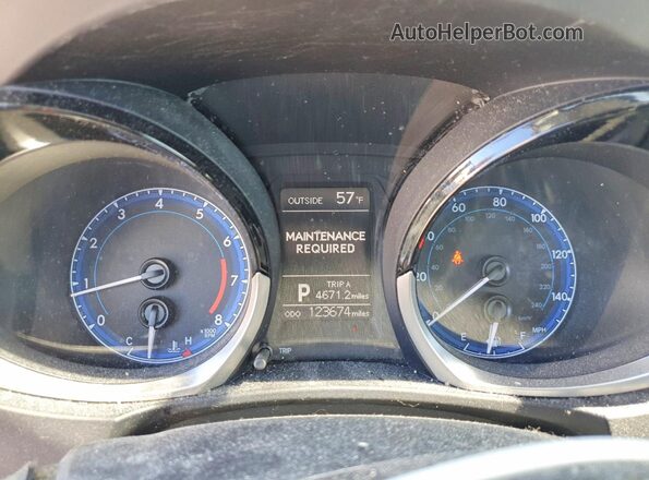 5YFBURHE2GP482374 2016 TOYOTA COROLLA Red Вид щитка приладів