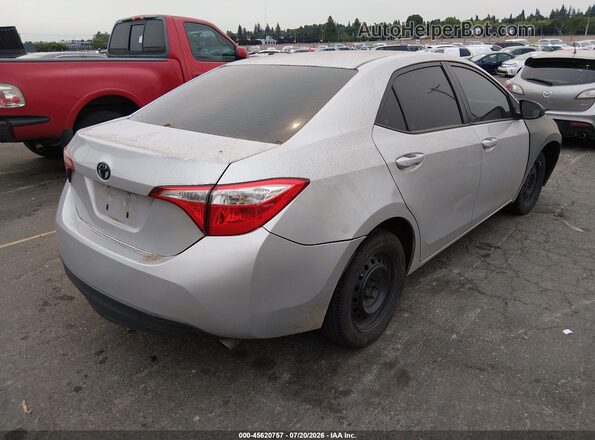 5YFBURHE2GP484691 2016 TOYOTA COROLLA Silver Հետևի աջ