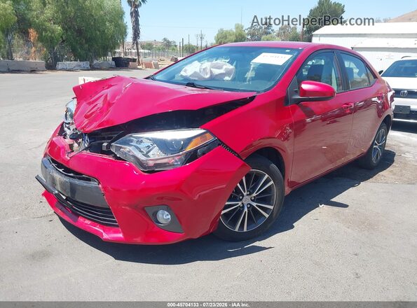 5YFBURHE2GP486005 2016 TOYOTA COROLLA Красный Передняя левая четверть