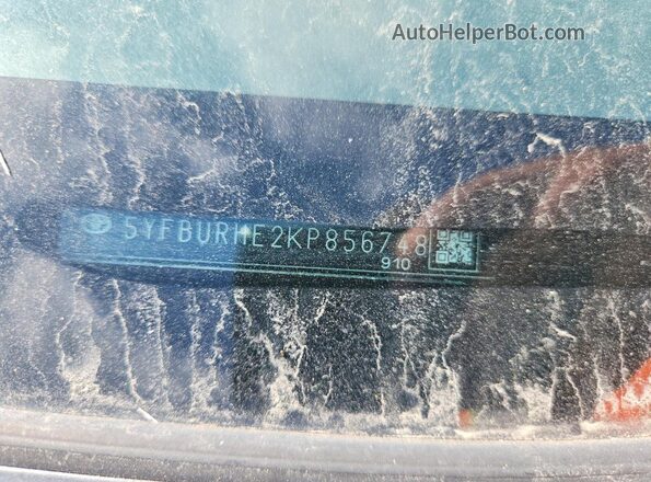5YFBURHE2KP856748 2019 TOYOTA COROLLA Black Շարժիչի բաժամունքի տեսք