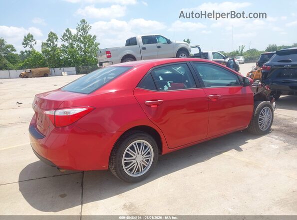 5YFBURHE4GP380994 2016 TOYOTA COROLLA Красный Задняя правая четверть