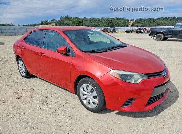 5YFBURHE4GP384818 2016 TOYOTA COROLLA Red Przód prawy