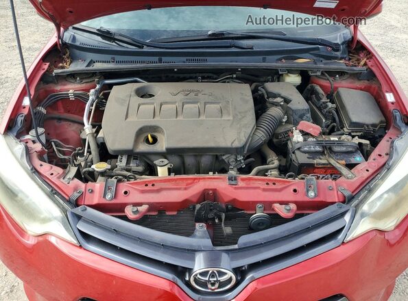 5YFBURHE4GP384818 2016 TOYOTA COROLLA Red Widok wnętrza z tyłu