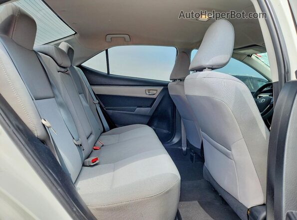 5YFBURHE4GP406560 2016 TOYOTA COROLLA Белый Вид задних сидений