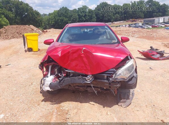 5YFBURHE4GP444077 2016 TOYOTA COROLLA Red Widok zestawu wskaźników