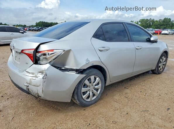 5YFBURHE4GP501863 2016 TOYOTA COROLLA Silver Trasero derecho
