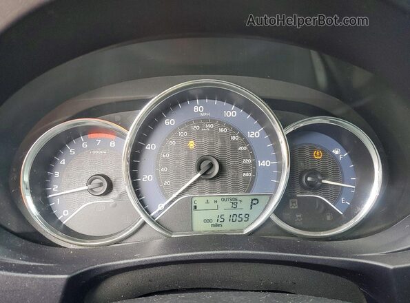 5YFBURHE4GP501863 2016 TOYOTA COROLLA Silver Vista del cuadro de instrumentos