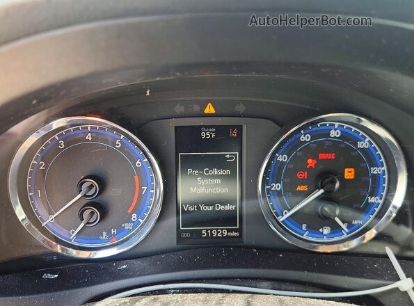 5YFBURHE4HP636519 2017 TOYOTA COROLLA Белый Вид щитка приборов