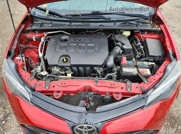 5YFBURHE4JP751949 2018 TOYOTA COROLLA Red Widok wnętrza z tyłu