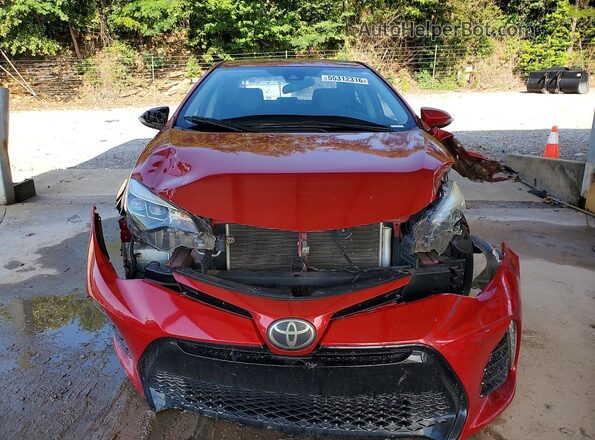 5YFBURHE4JP765348 2018 TOYOTA COROLLA Красный Вид спереди