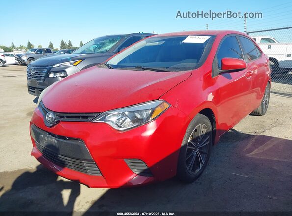 5YFBURHE5GP474074 2016 TOYOTA COROLLA Red წინა მარცხენა ხედი სამი მეოთხედიდან