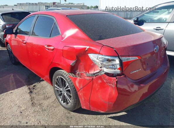 5YFBURHE5GP474074 2016 TOYOTA COROLLA Red უკანა მარცხენა