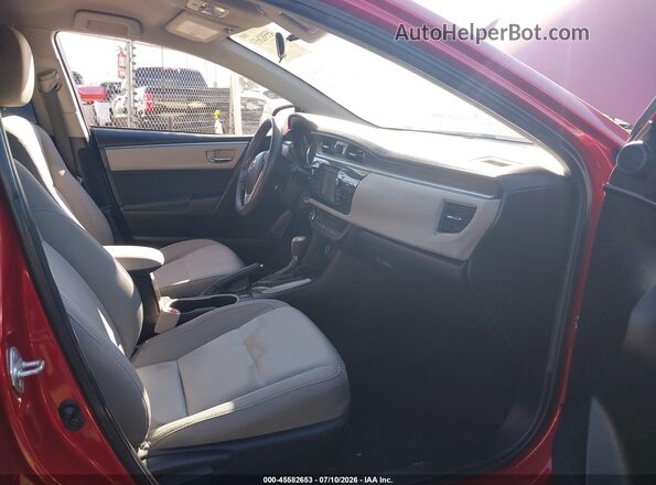 5YFBURHE5GP474074 2016 TOYOTA COROLLA Red წინა სალონის ხედი
