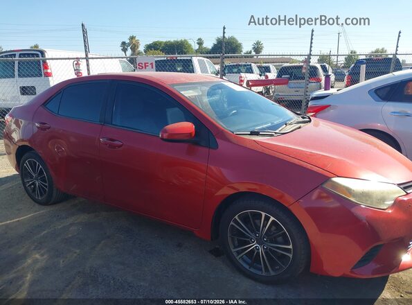 5YFBURHE5GP474074 2016 TOYOTA COROLLA Red უკანა სალონის ხედი